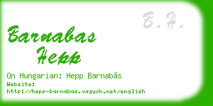 barnabas hepp business card