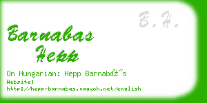 barnabas hepp business card